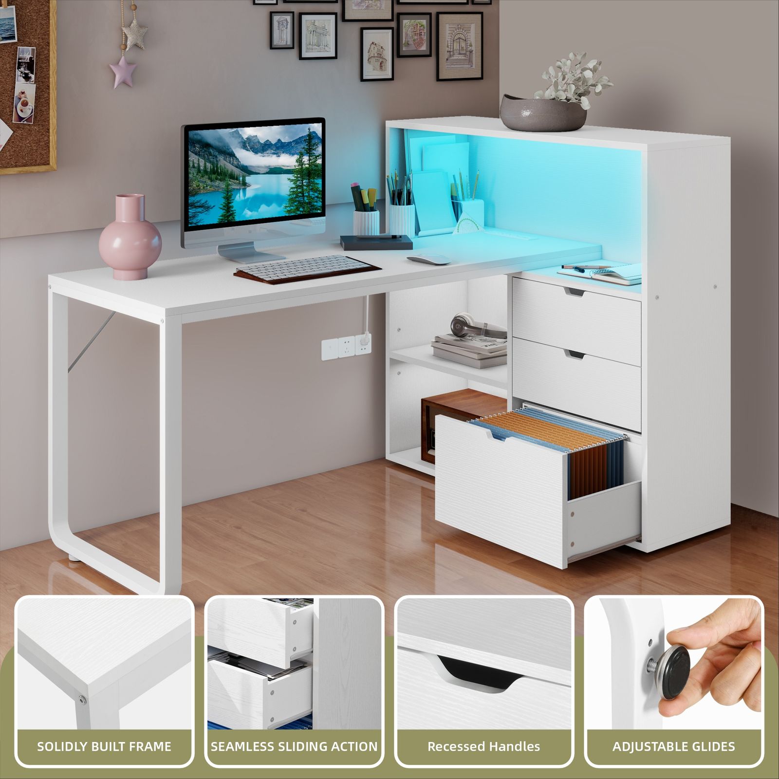 Mayitaです。デスク Mount-It! Hand Crank Standing Desk with 55