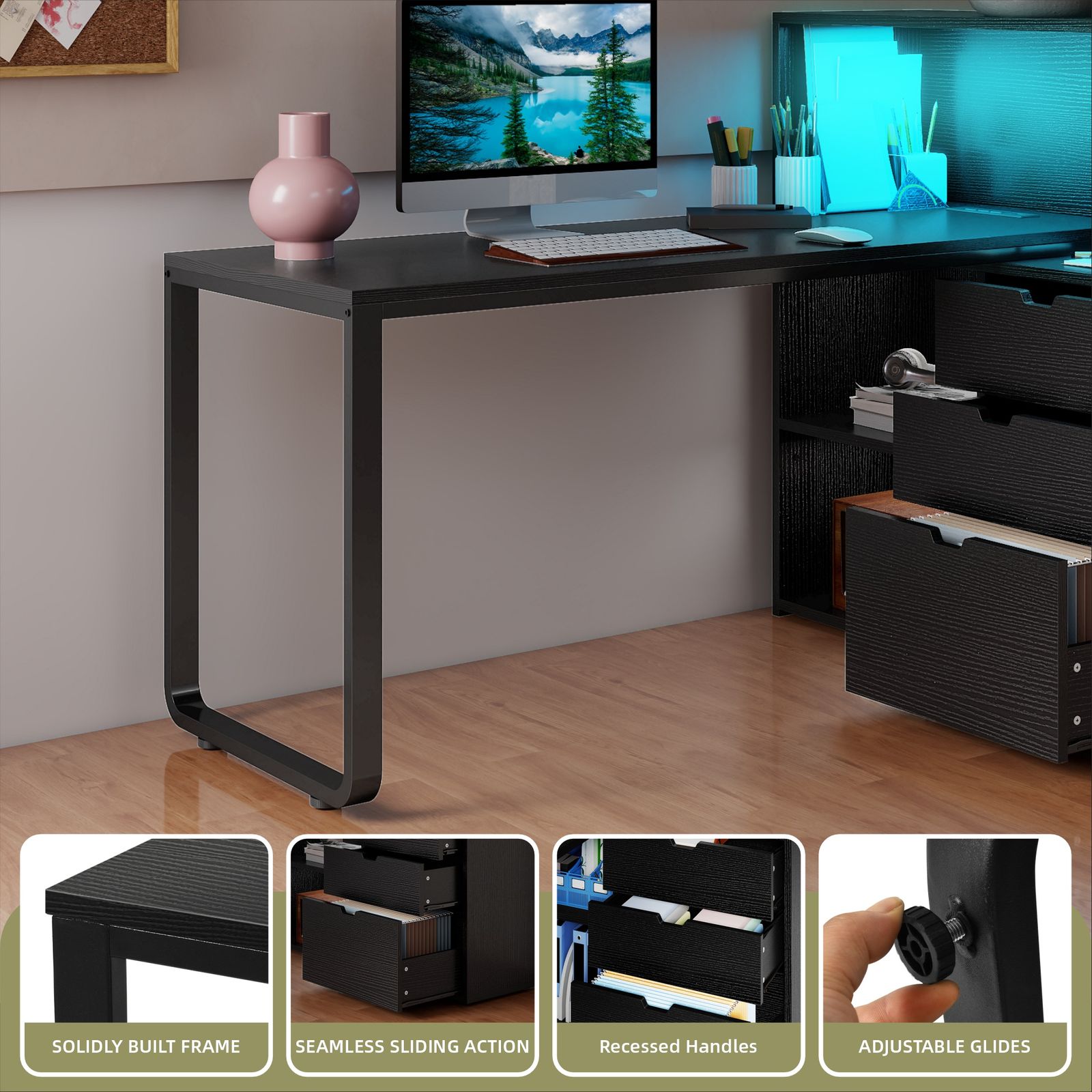 Mayitaです。デスク Mount-It! Hand Crank Standing Desk with 55