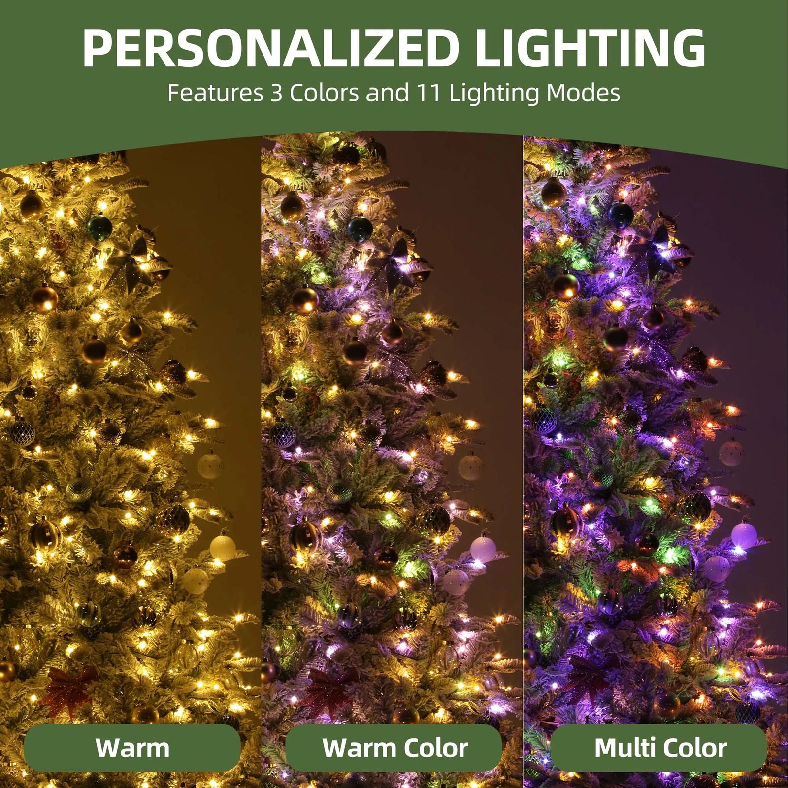 Yitahome | 6.5 FT White Flocked Christmas Tree with 760 Thickened