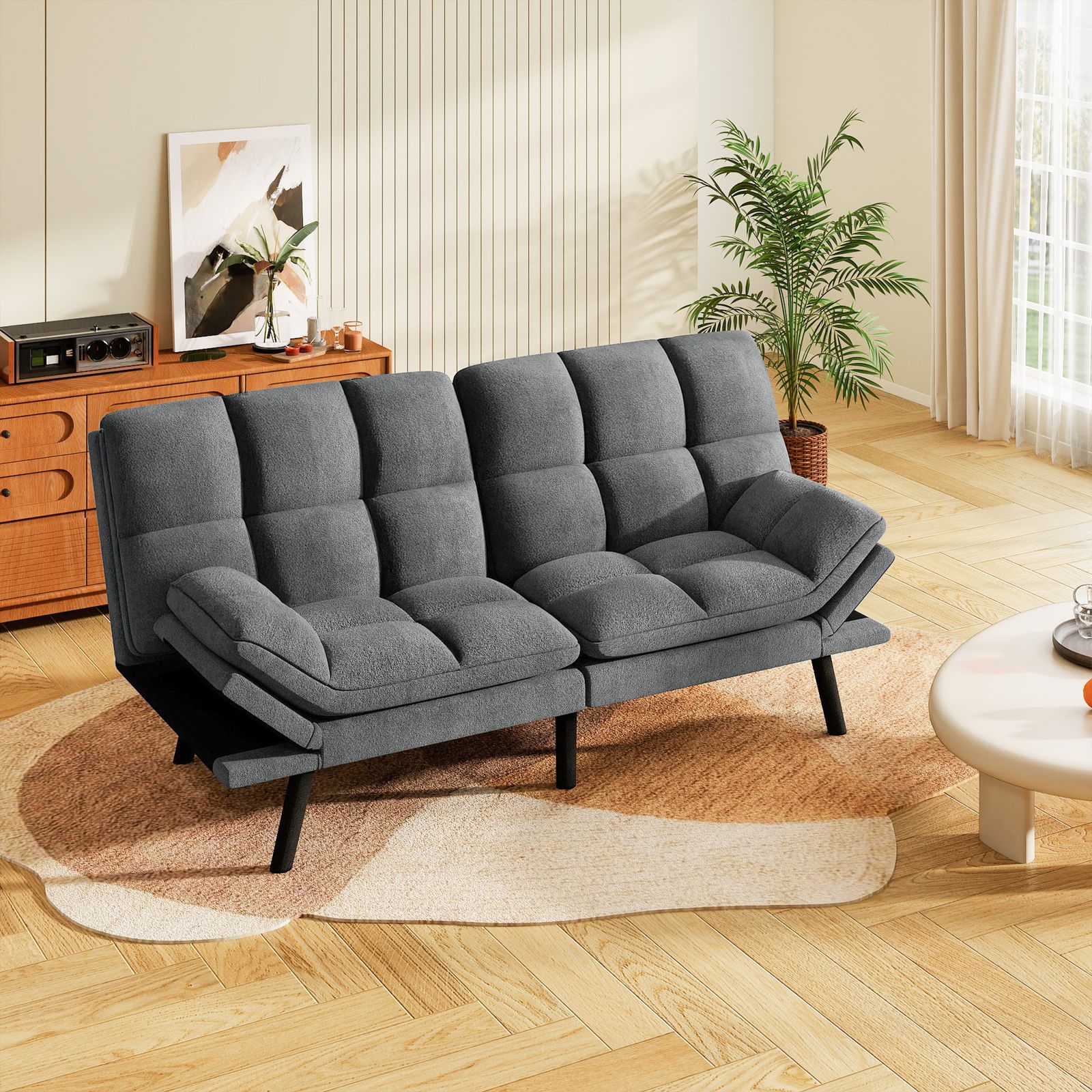 sofa bed ソファベッド あす着] 幅173cm 6段階リクライニング式 ソファベッド ソファー 2人