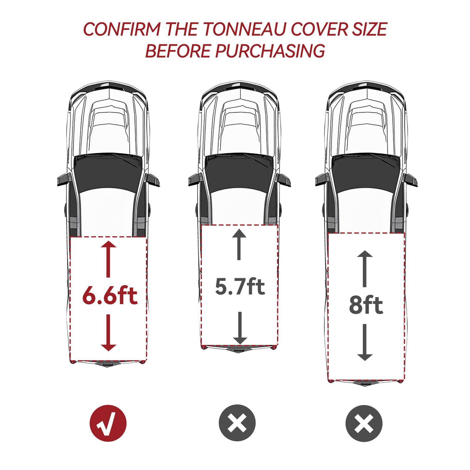 YITAMOTOR Quad Fold Tonneau Cover