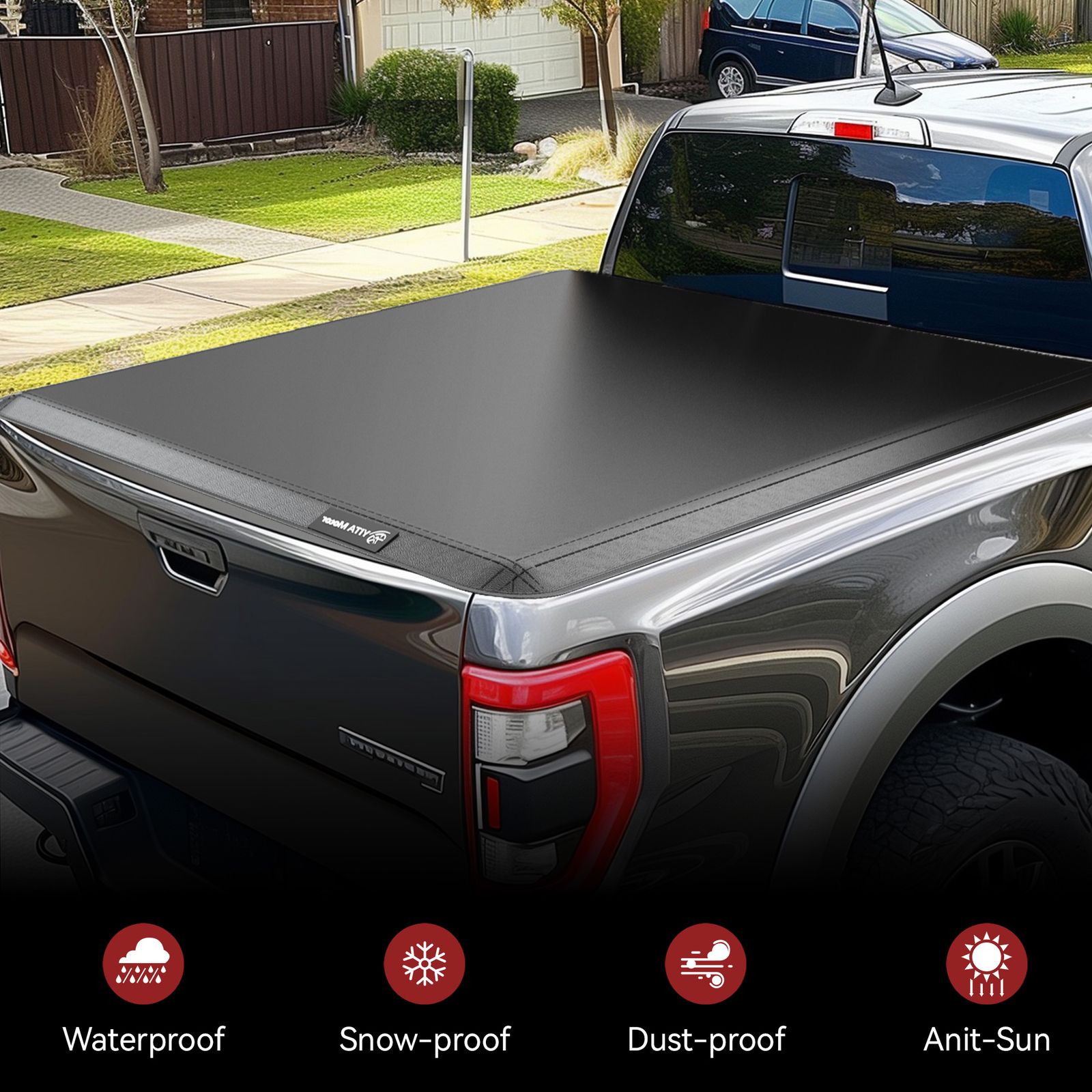 5ft Bed Soft Tri-fold Truck Bed Tonneau Cover Compatible