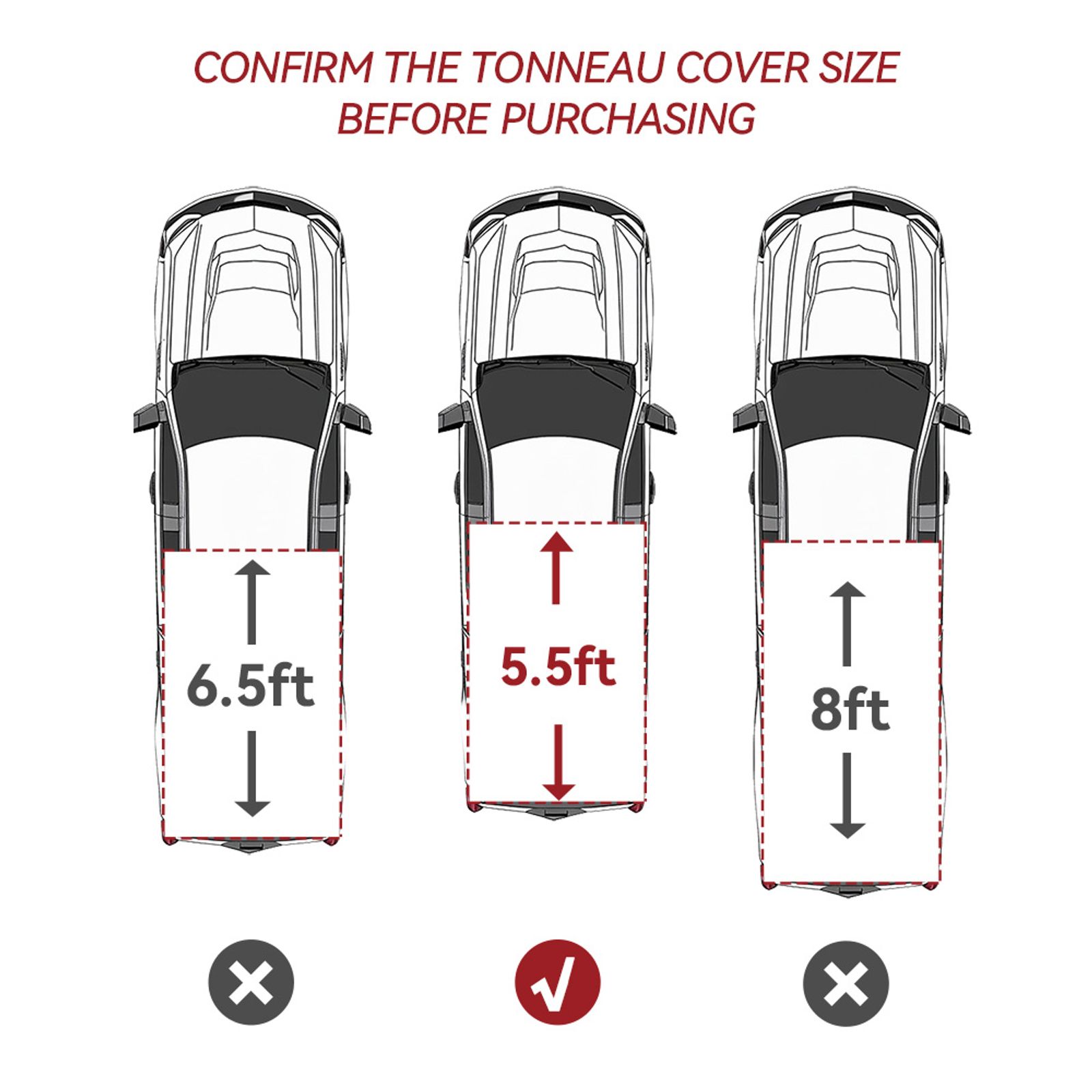 YITAMOTOR Tri Fold Tonneau Cover Ford F150