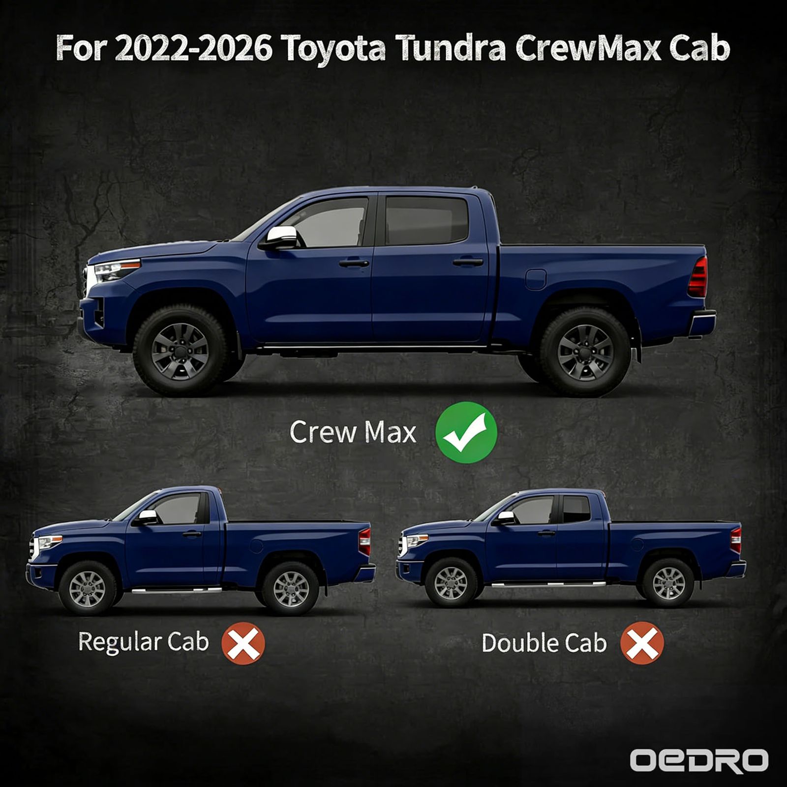 OEDRO Dual Convex Platform Running Boards Compatible with 2022