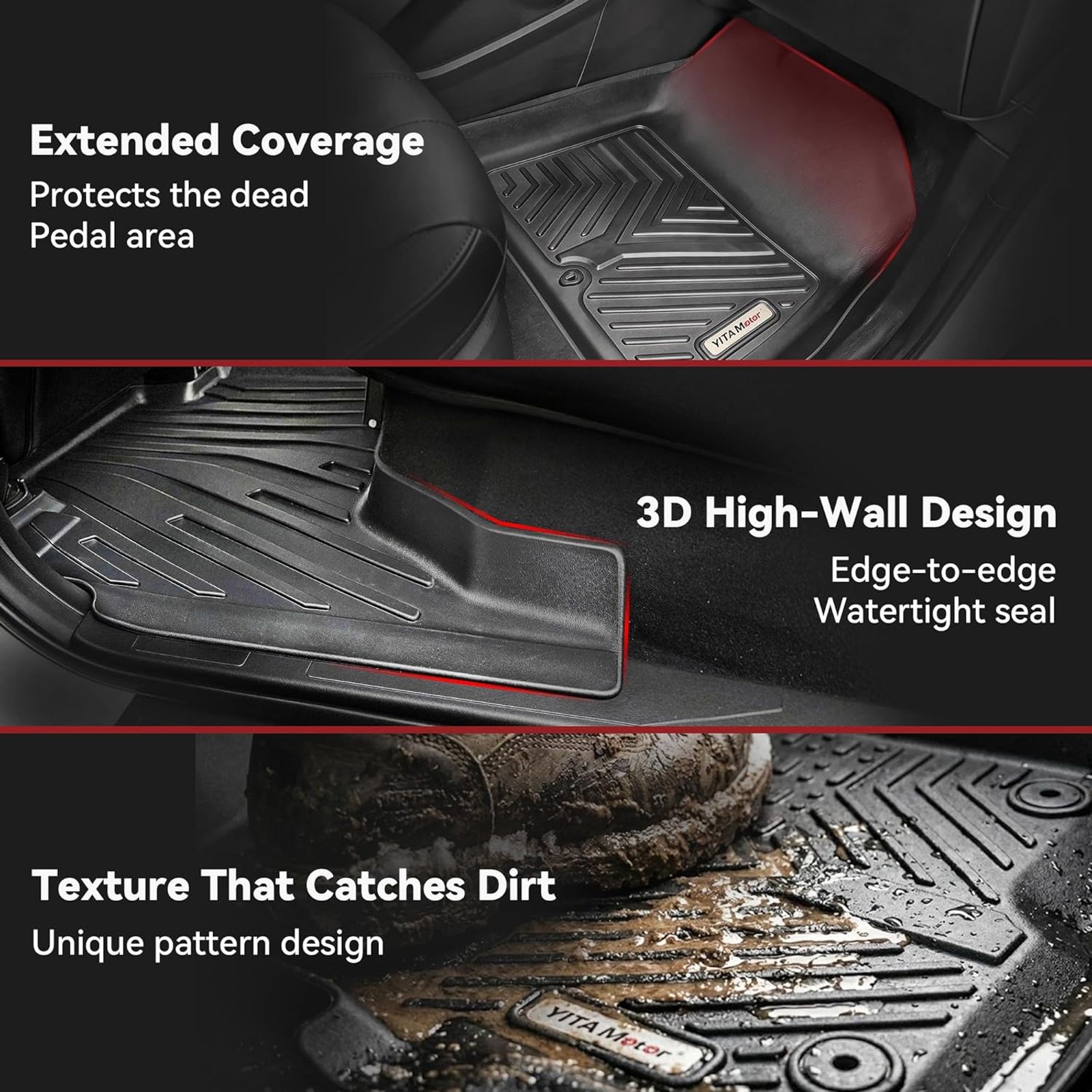 YITAMOTOR All-Weather TPE Floor Mats for 2017-2025 Mazda CX-5