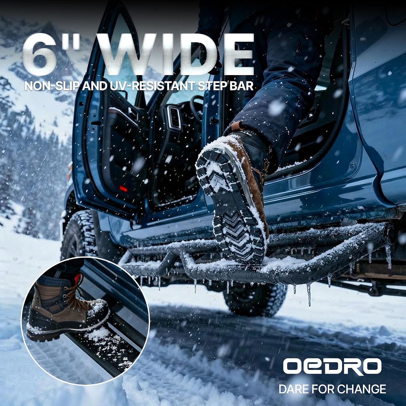OEDRO Running Boards for 2007-2021 Toyota Tundra CrewMax Cab, Bolt