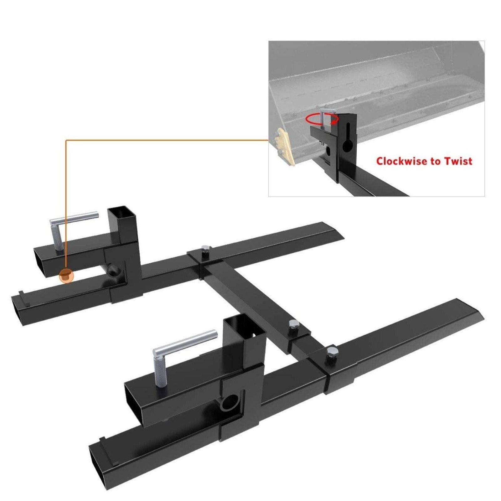 thumbnail image 2 of YITAMOTOR 43 Inch Clamp On Pallet Forks - 2000lb Capacity Quick Attach Forks For Tractors 2 of 2