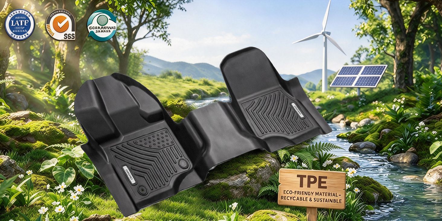 OEDRO Floor Mats Fits for 2017-2026 Ford F-250/F-350 Super Duty Crew Cab with 1st Row Bench Seat,with Factory Storage Box,Custom Fit Black TPE All-Weather Protection Floor Liners