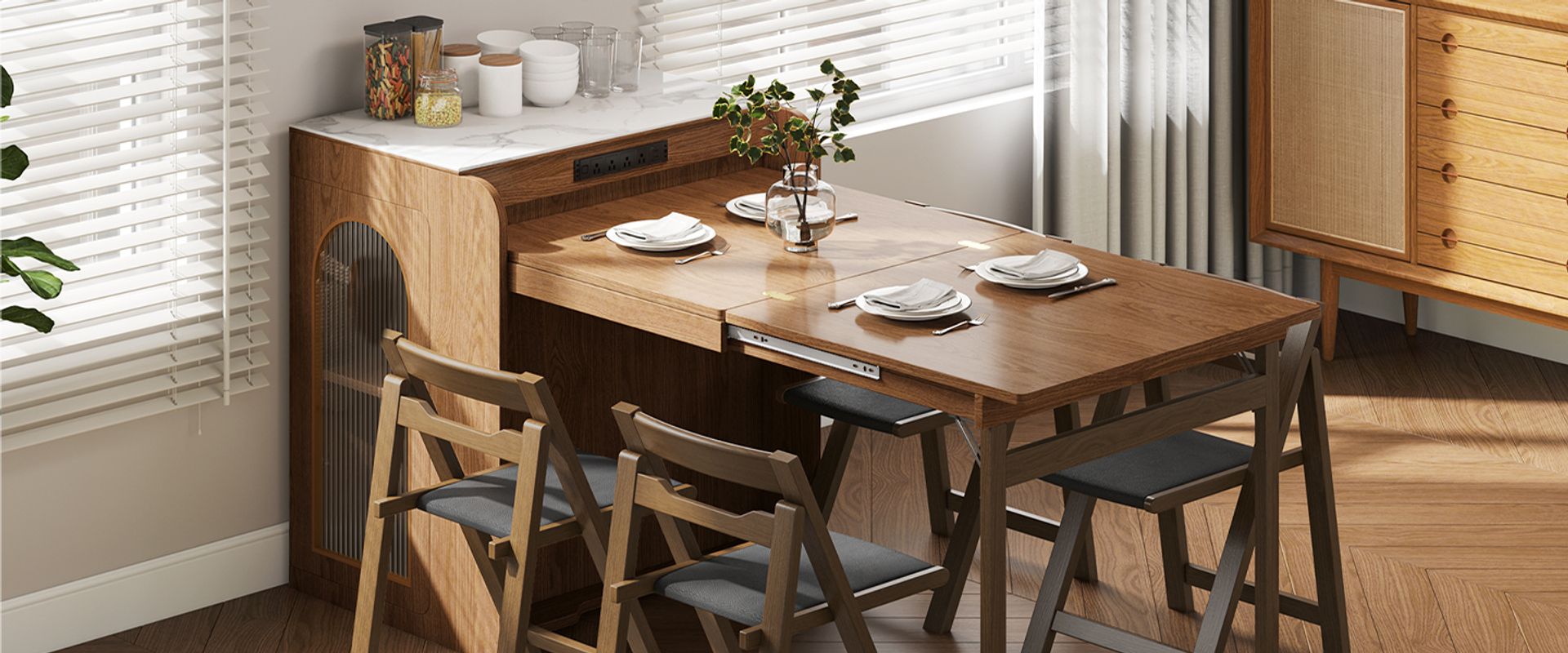 folding dining room table