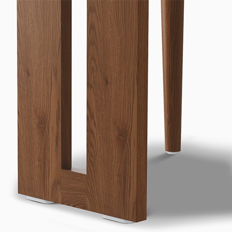 Brown Boucle Upholsterey  Dining Chair with Ash Wood Frame