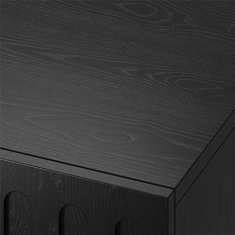 solid wood black home office desk