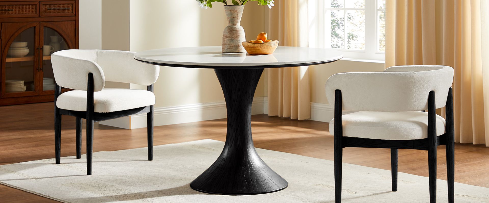 black wood dining chair