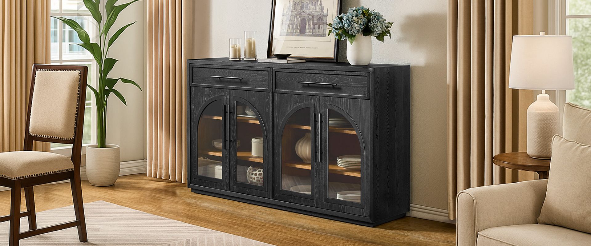 Black Wood Sideboard