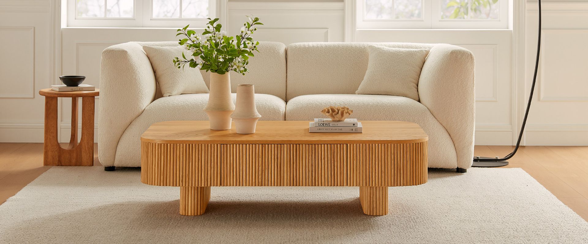 natural wood coffee tables