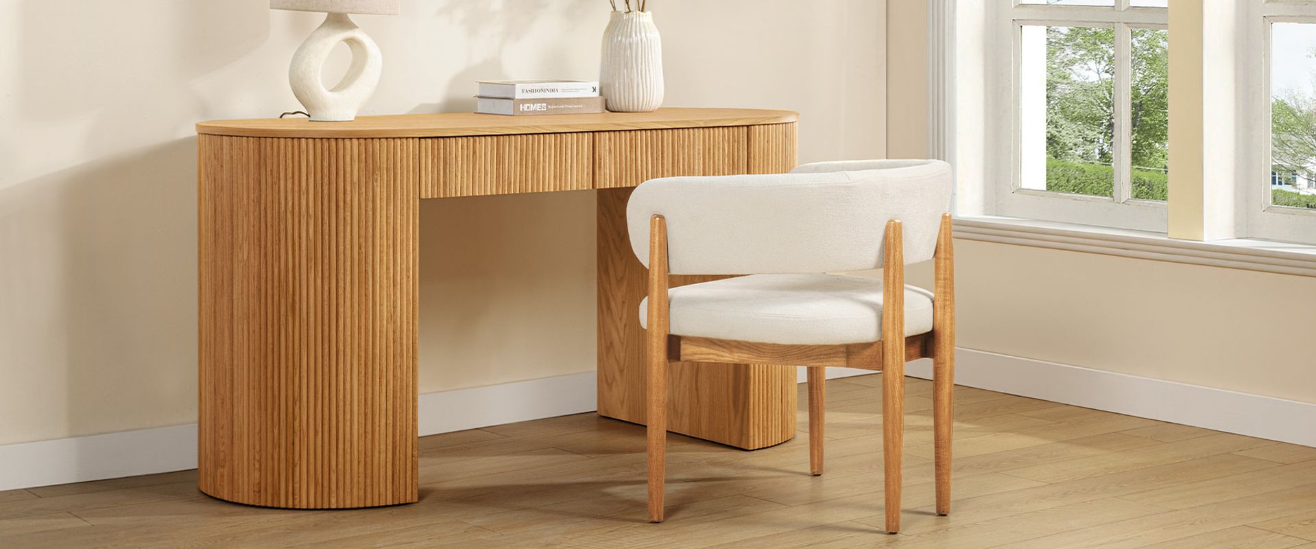 walnut office desk for working