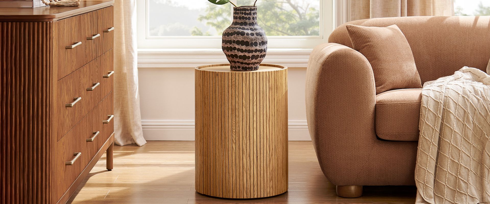 Solid Oak Side Table