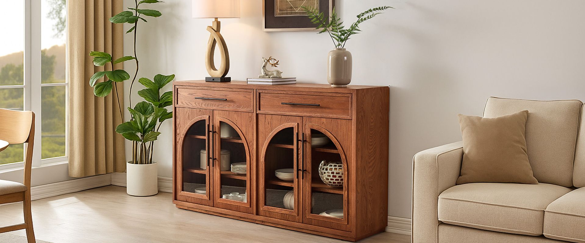 Walnut Wood Sideboard