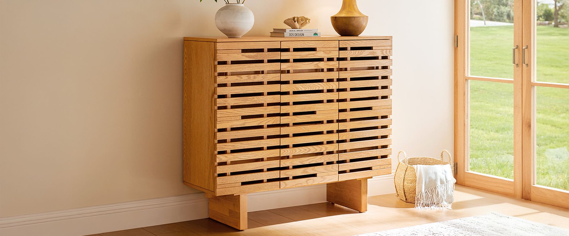 Natural Wood Shoe Storage