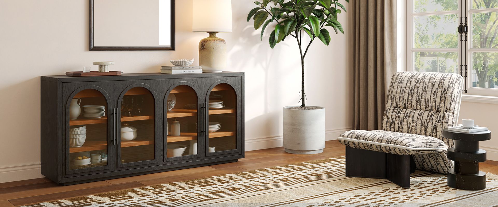 black arched sideboard