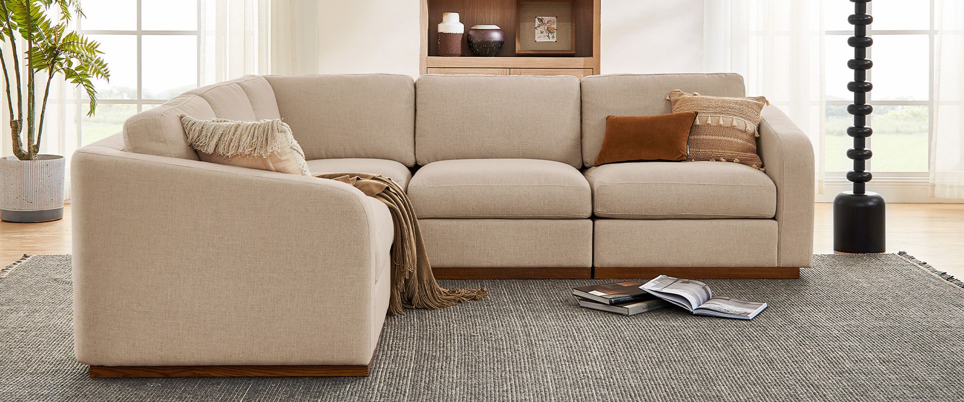 L-Shape Sectional Modular Sofa