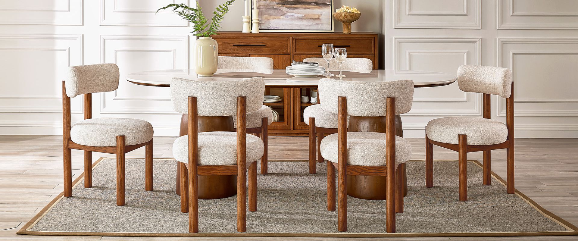 Sigrid 84" Oval Engineered Stone Dining Table