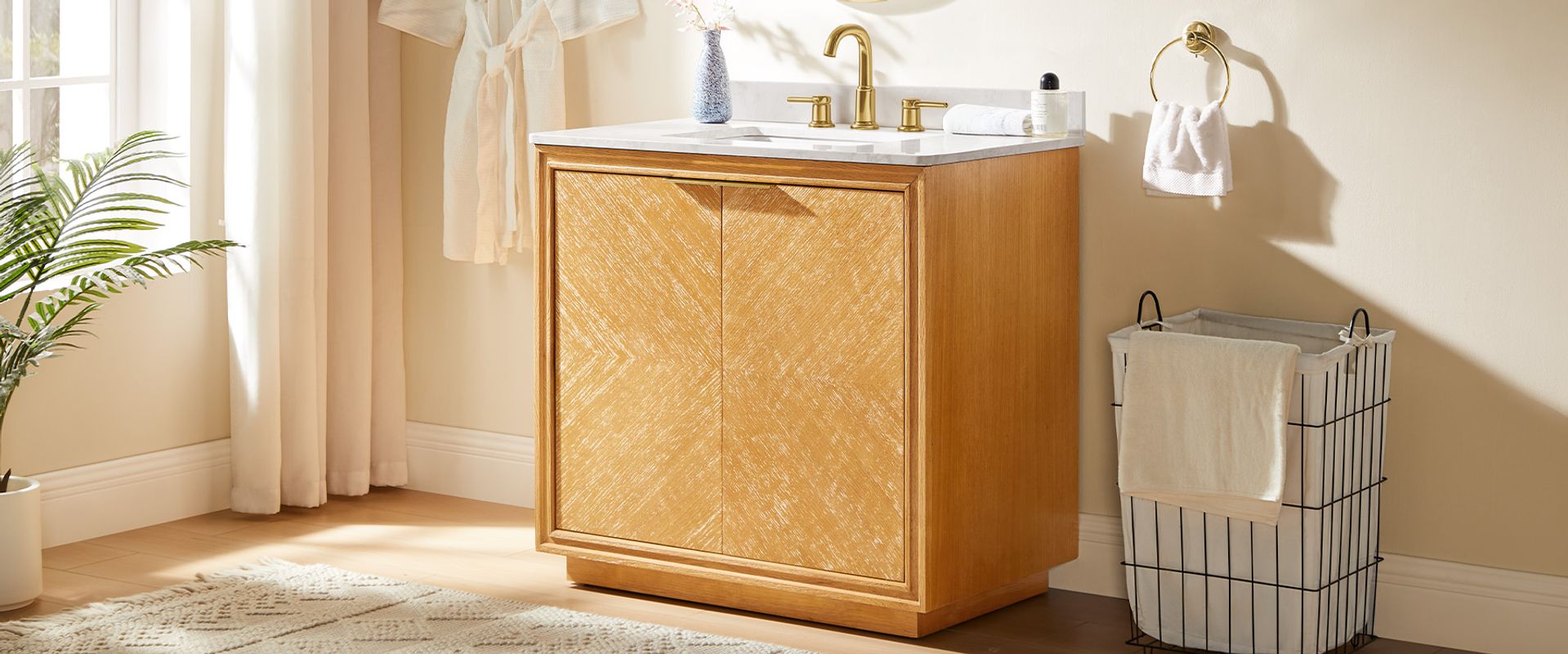 wood bathroom vanity
