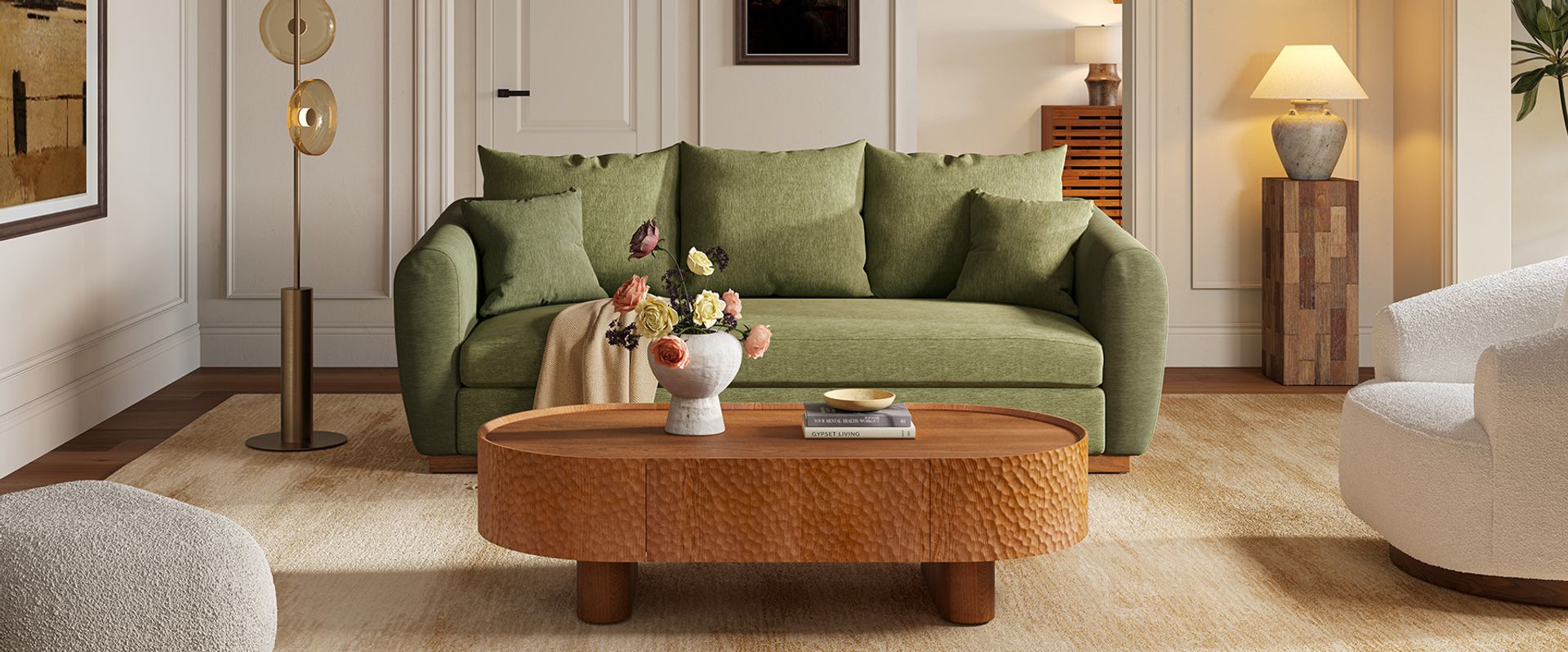 chenille 2 seater loveseat sofa 