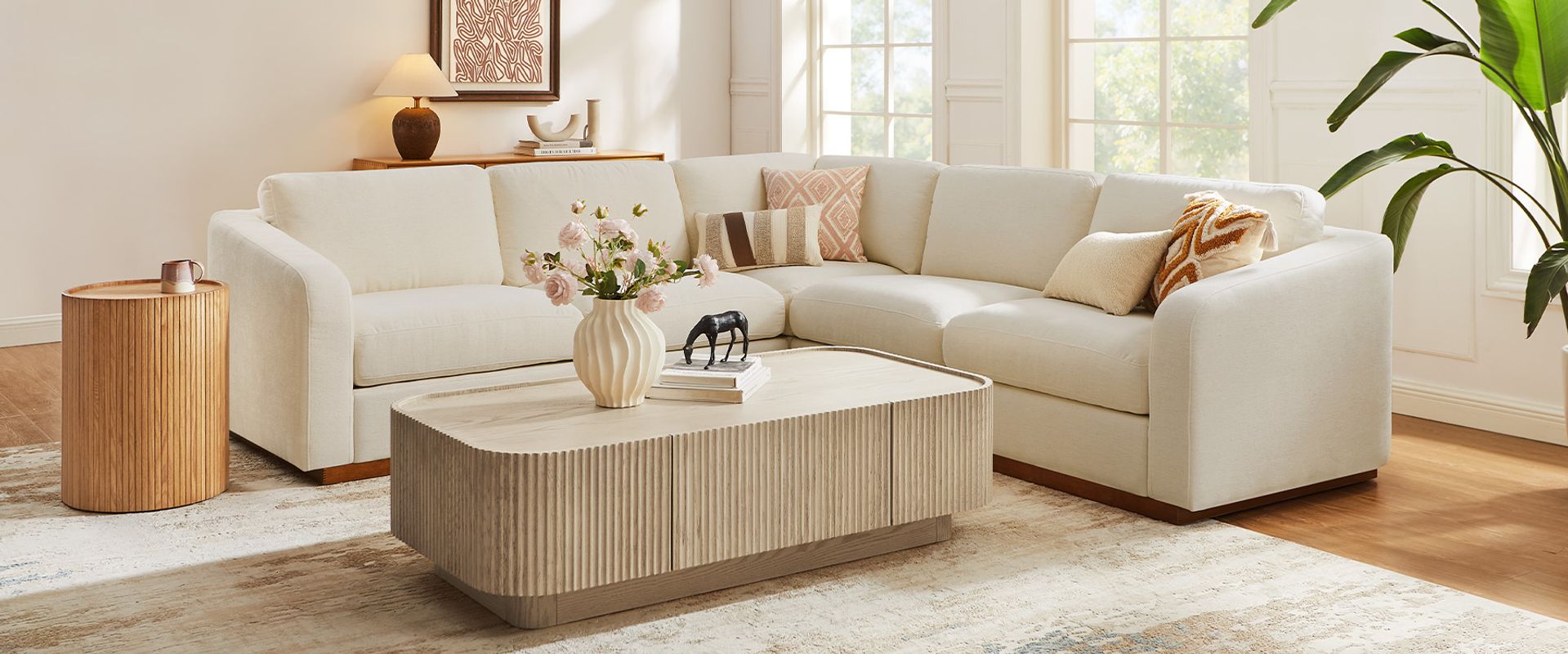L-Shape Sectional Modular Sofa