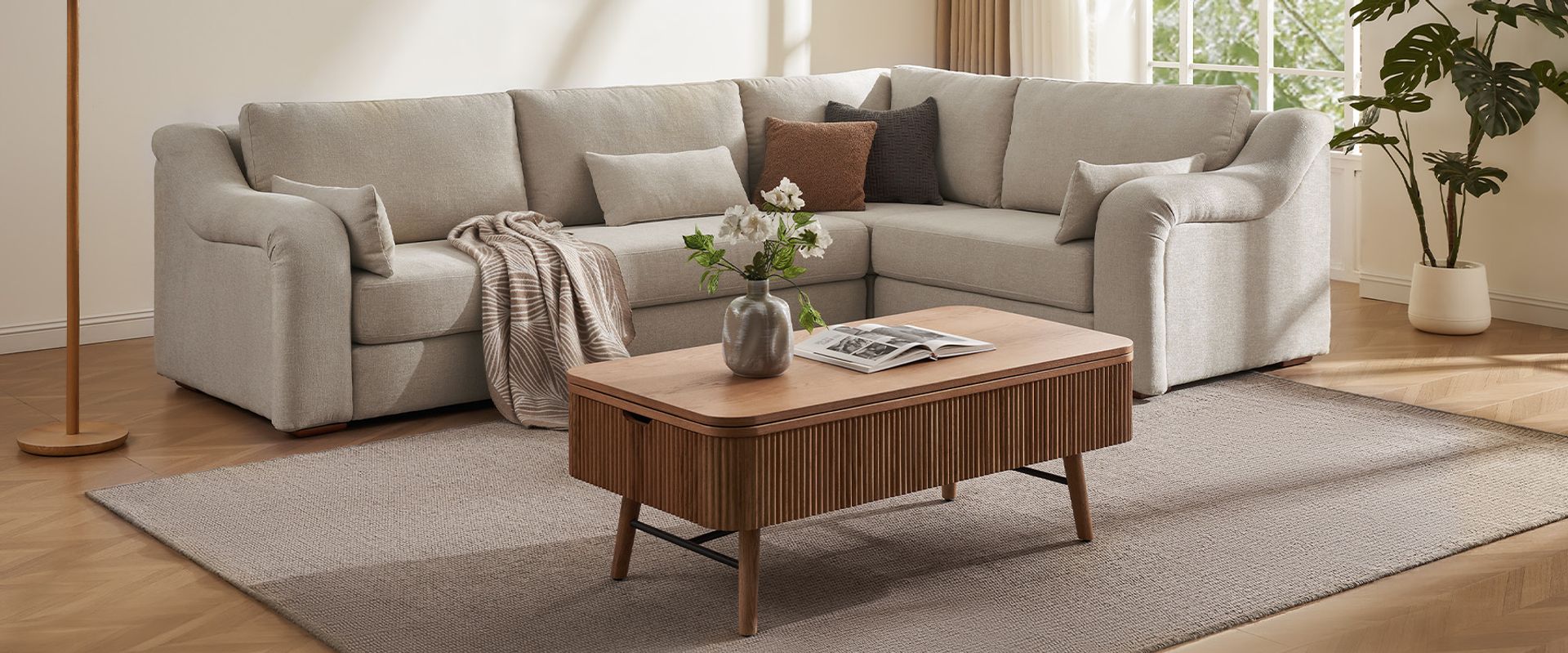 deep seat sectional sofa