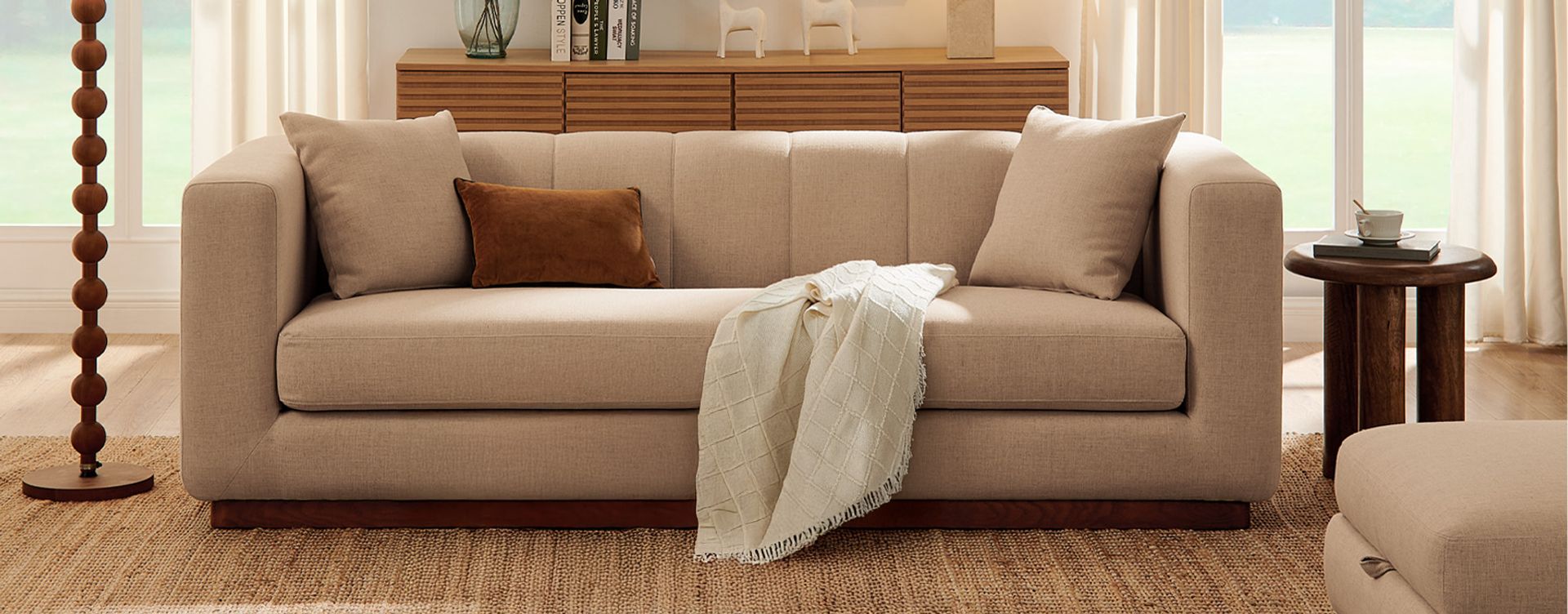 modern loveseat