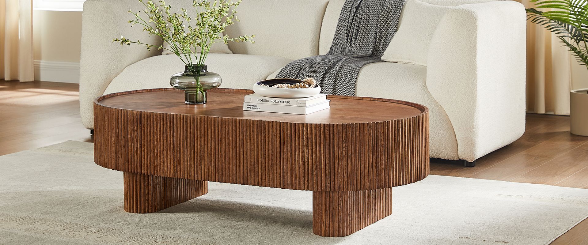 oval coffee table