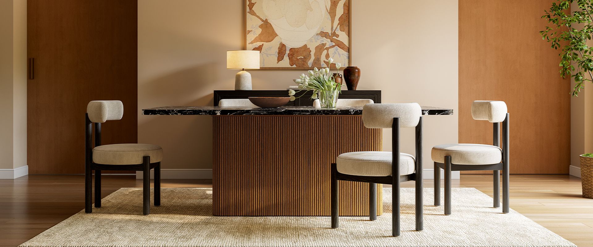 84 Stone Dining Table for 8