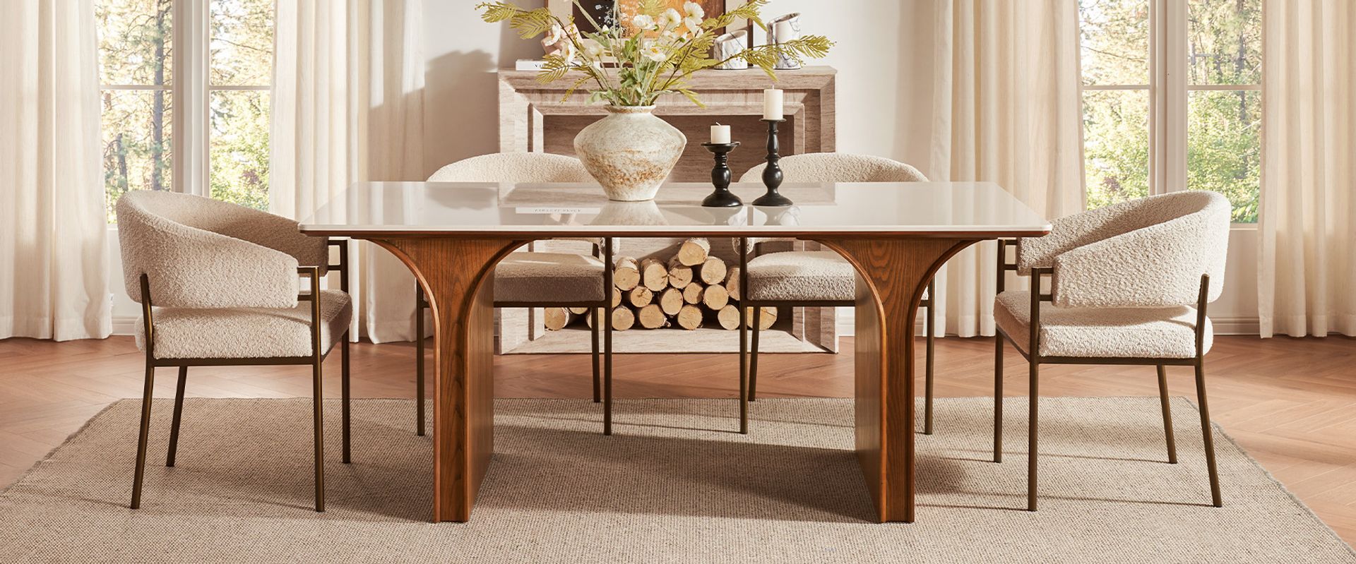 72 Stone Tabletop Dining Table