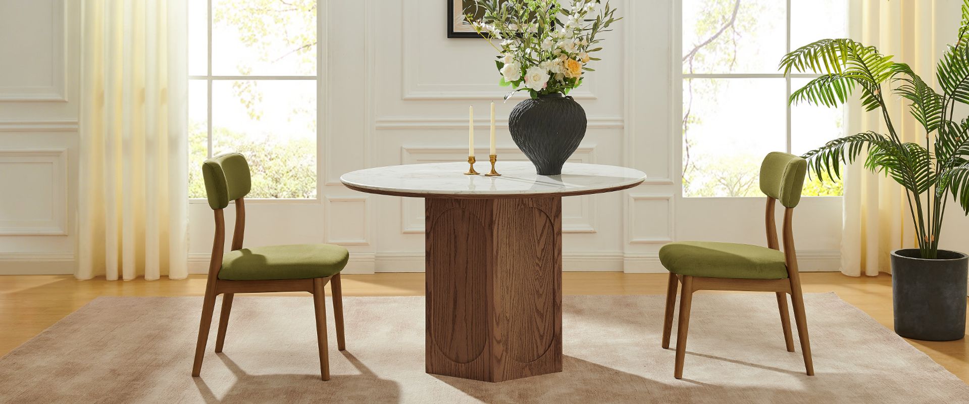 Round Dining Table for 4