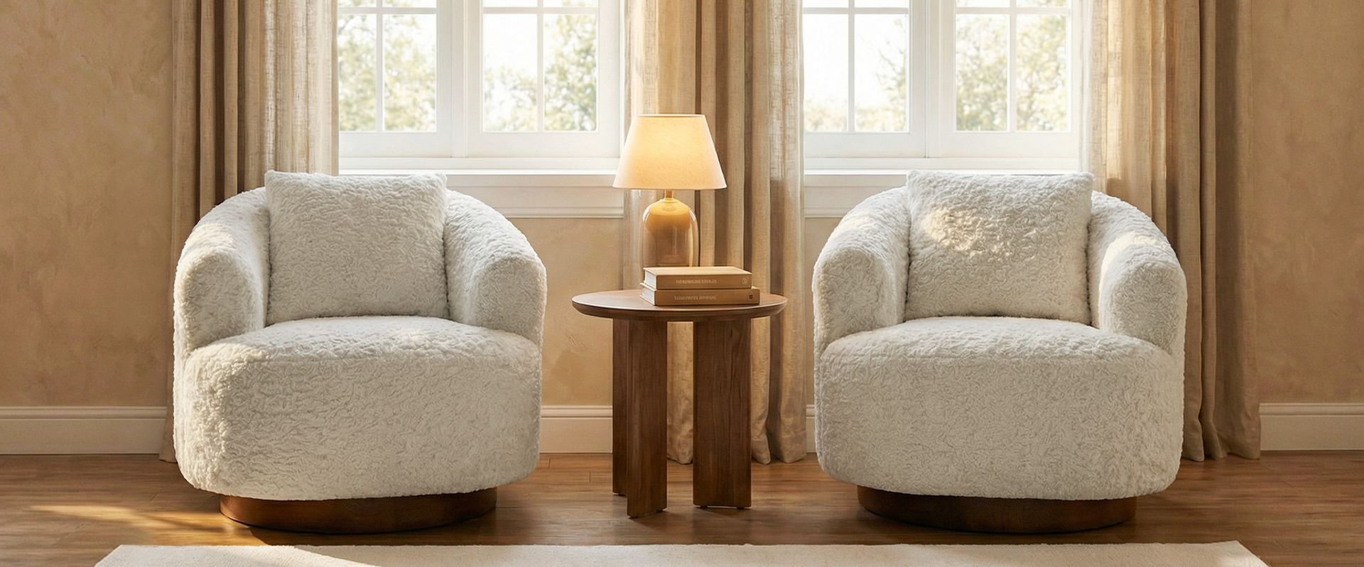 swivel accent chair set