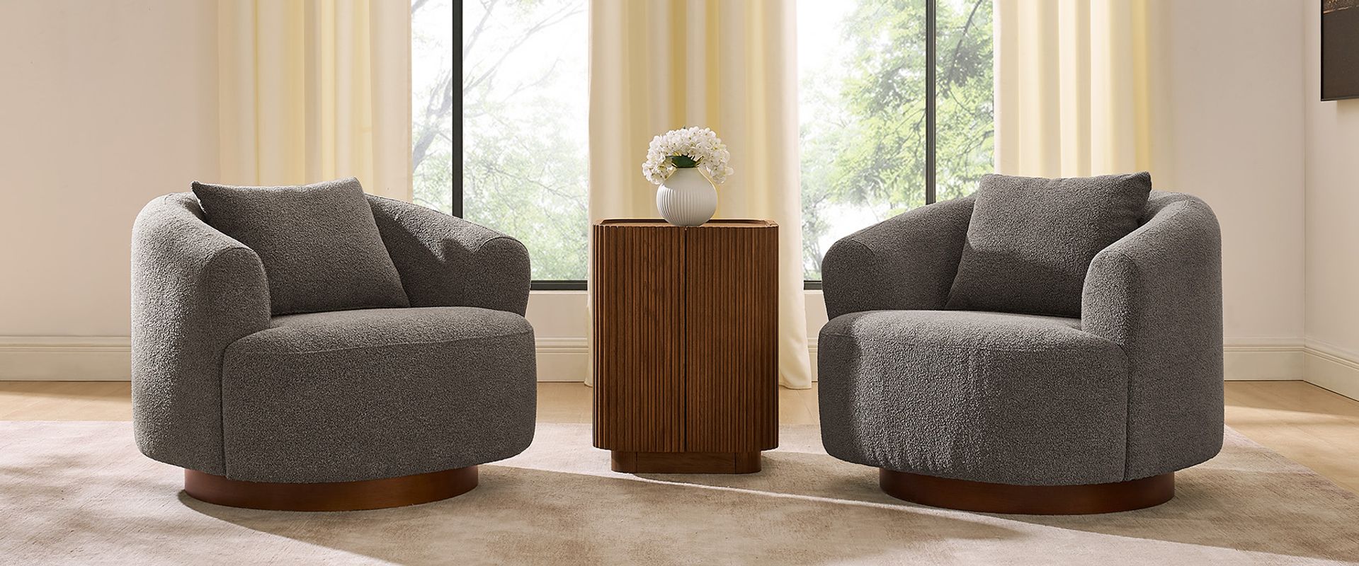 brown swivel accent chair