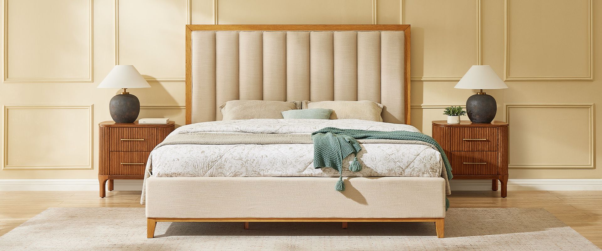 Upholstered Headboard Bed