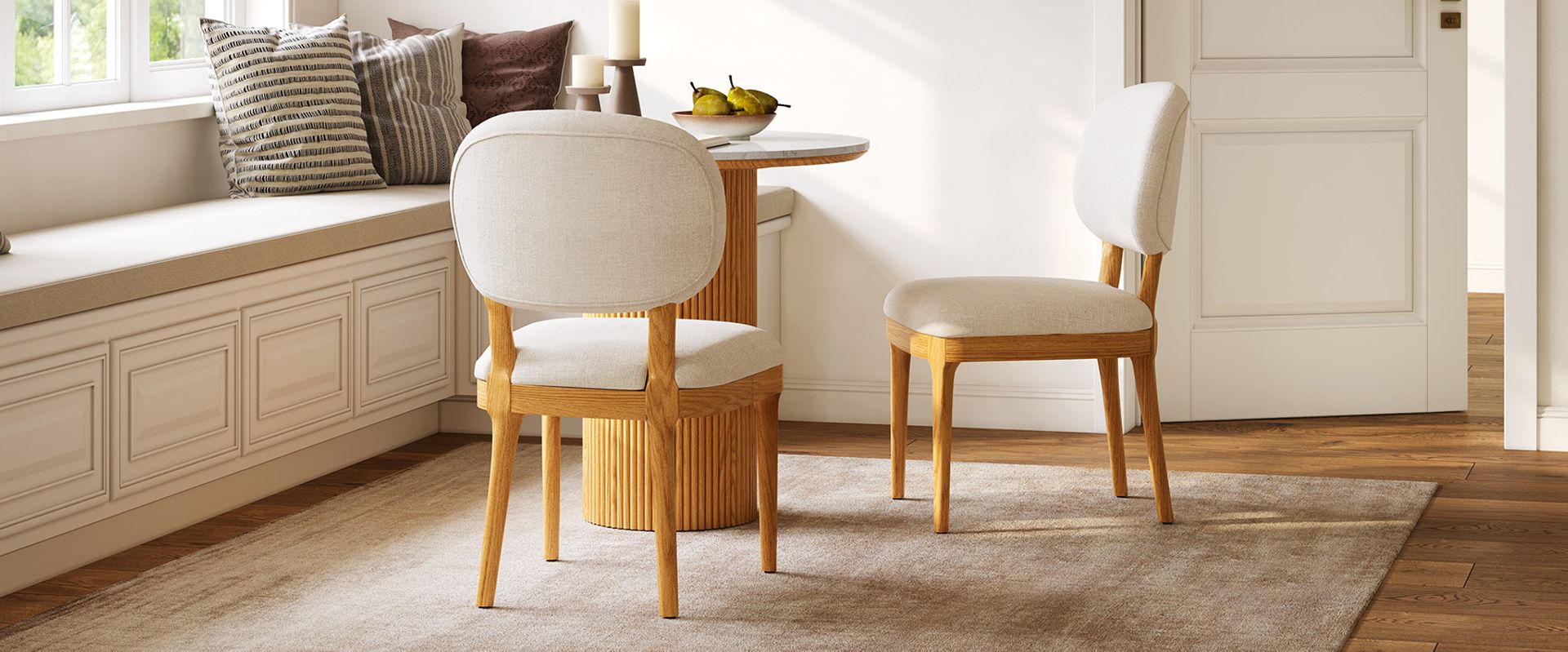 2pcs wood Dining Chairs