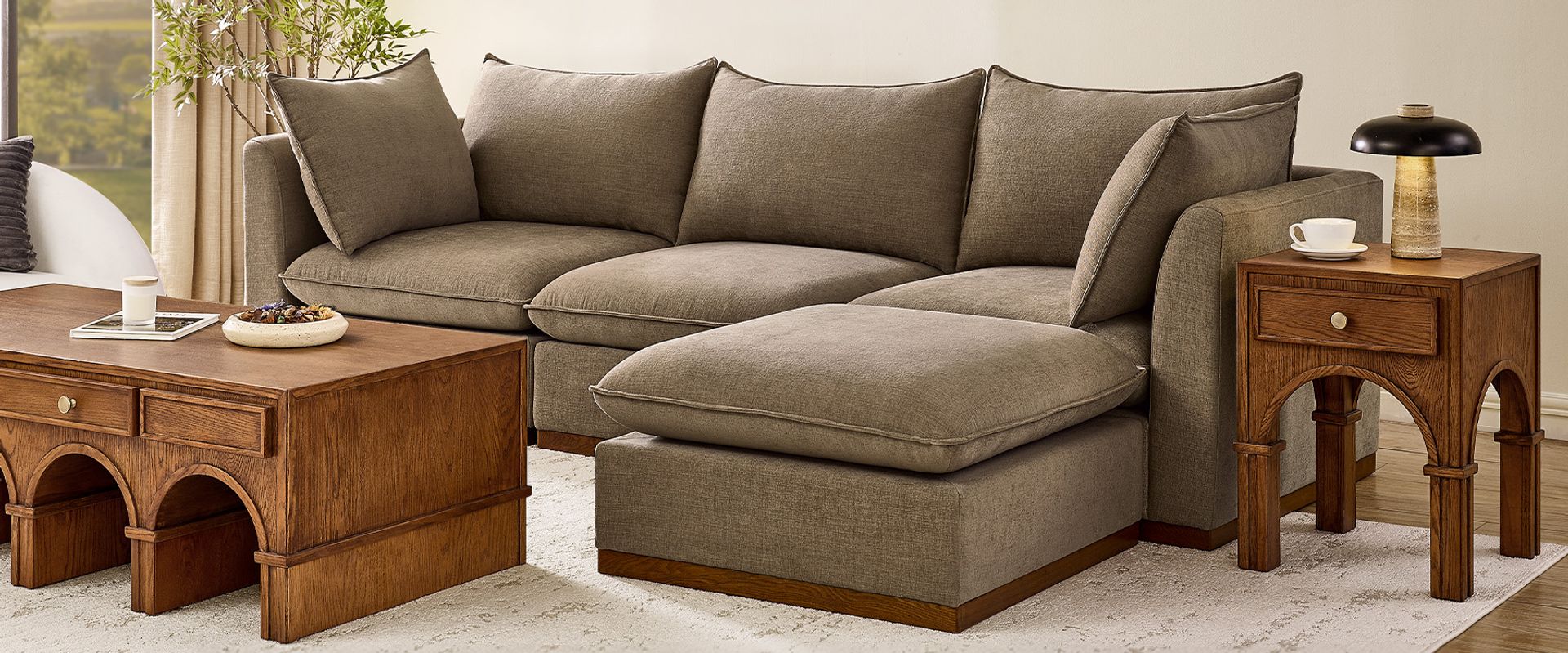 Deep seat modular sectional