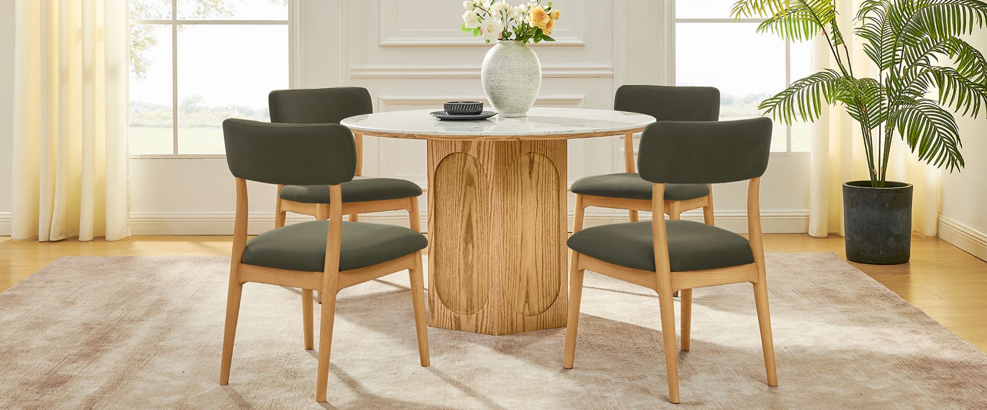 fabric Dining Chairs for 2