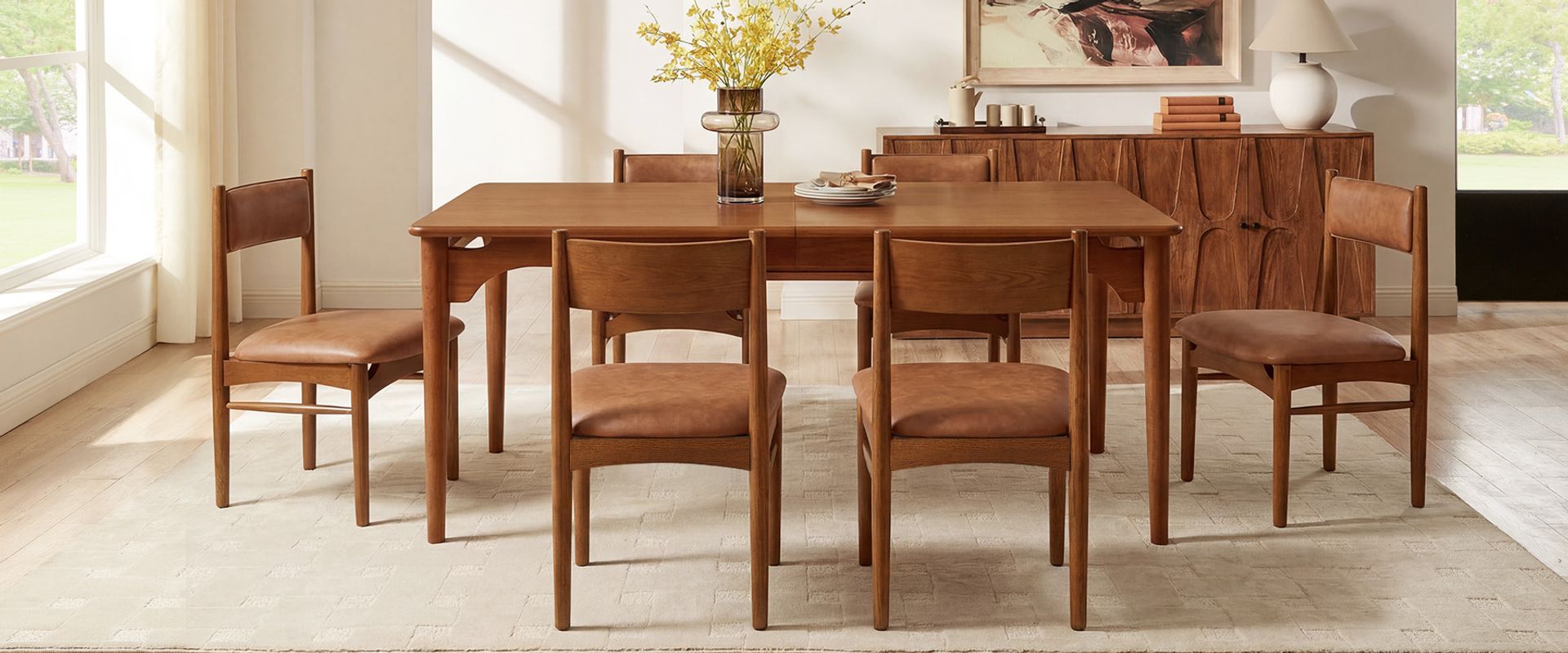 Mid Century Dining Set for 6