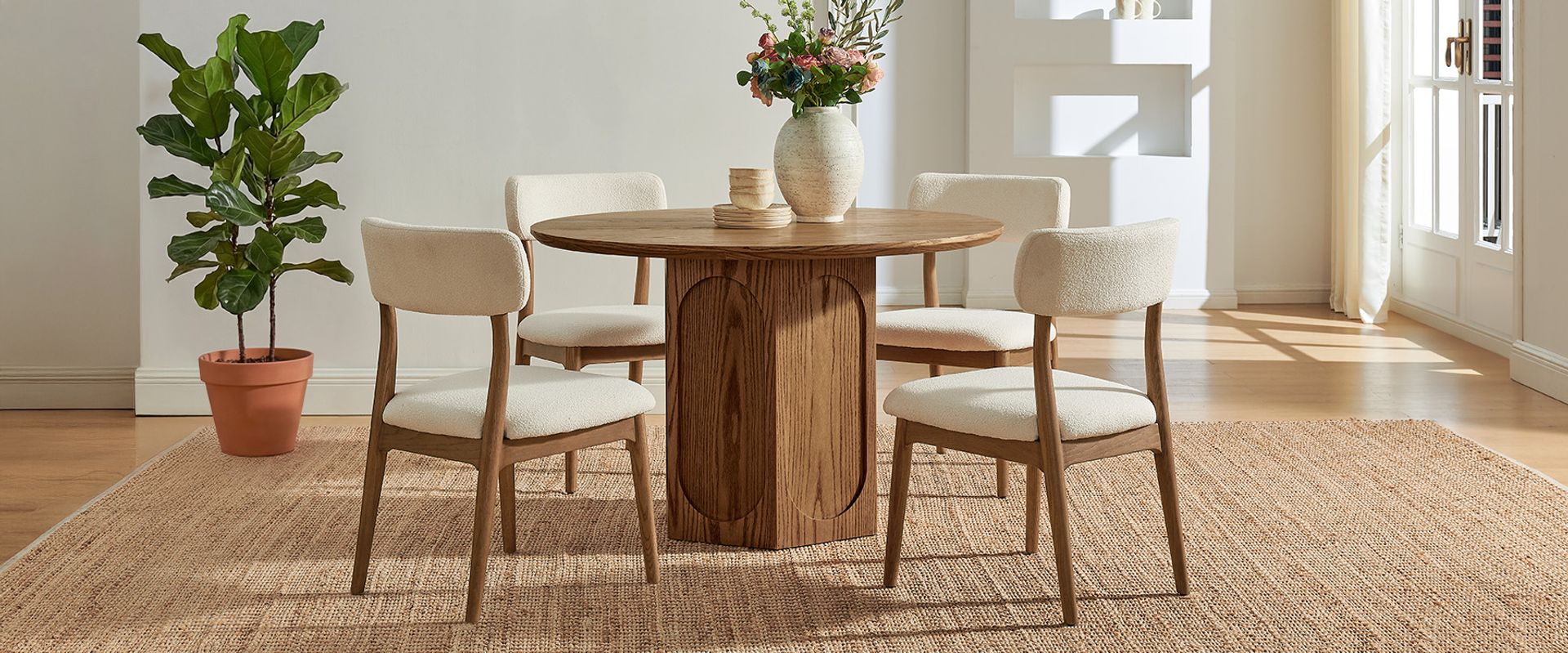 Round Wood Dining Table
