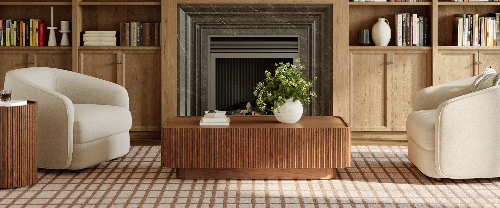 Oak Fluted Coffee Table