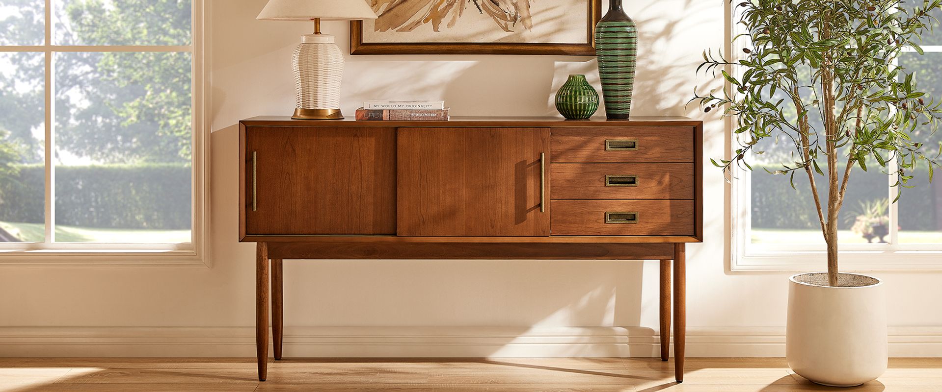 Mid Century Console Table