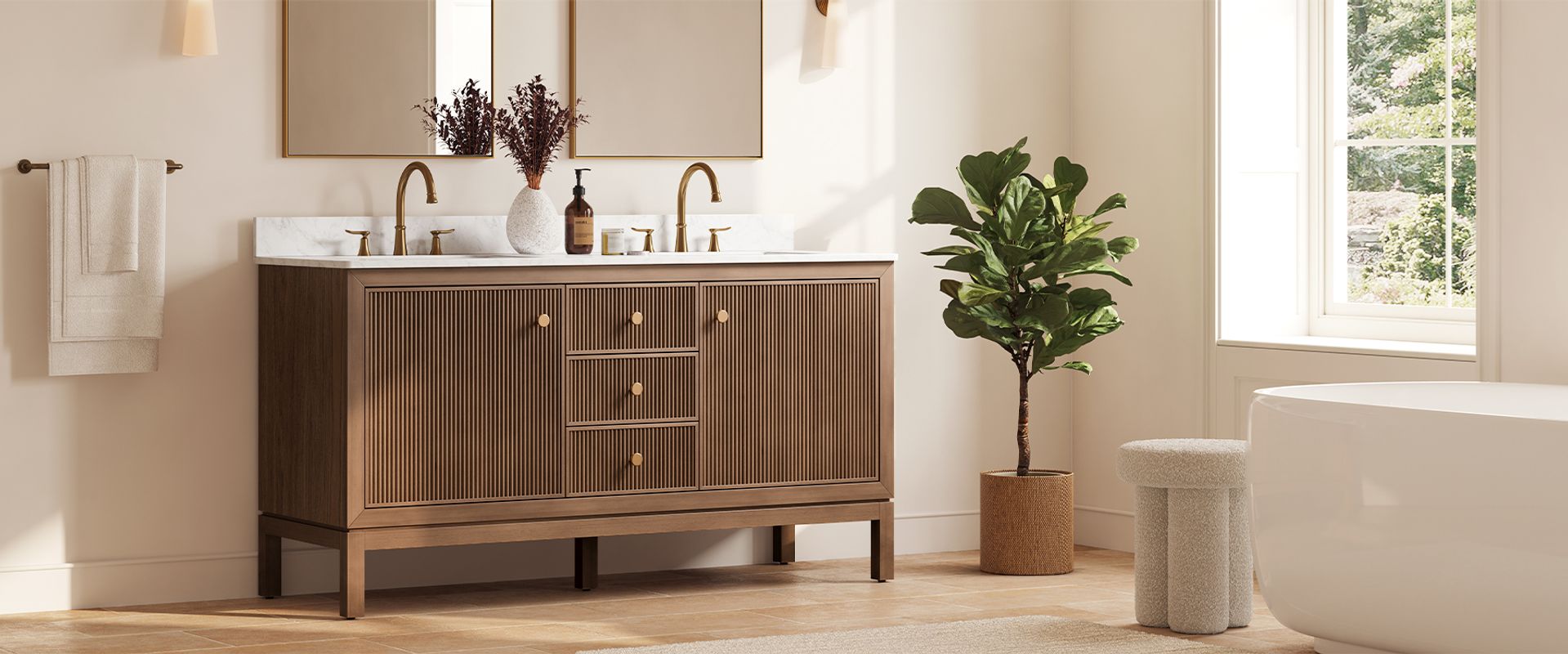 black double vanity bathroom