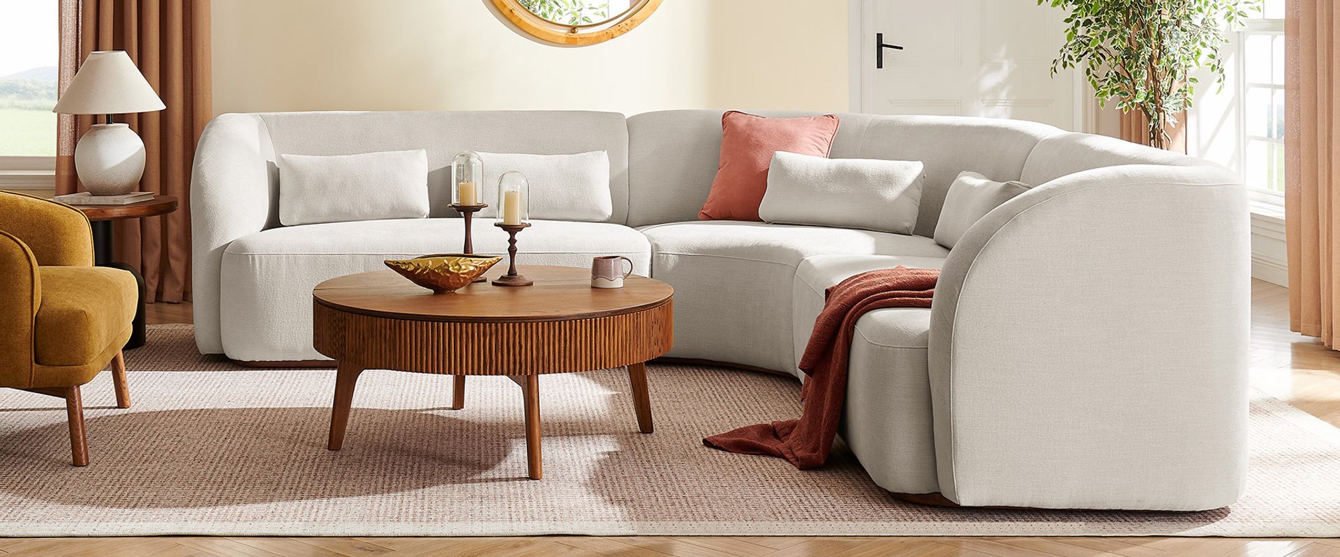 curved modular sectional sofa 