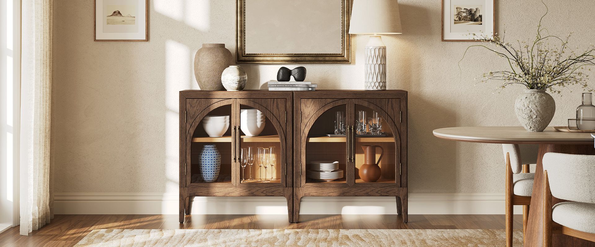 Oak Entryway Cabinet