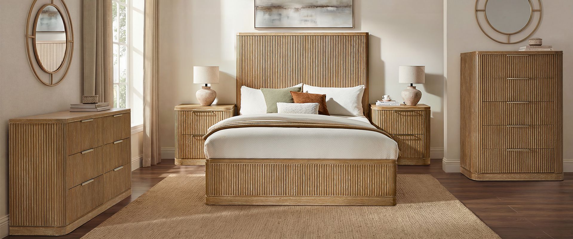 Fluted Bedroom Set