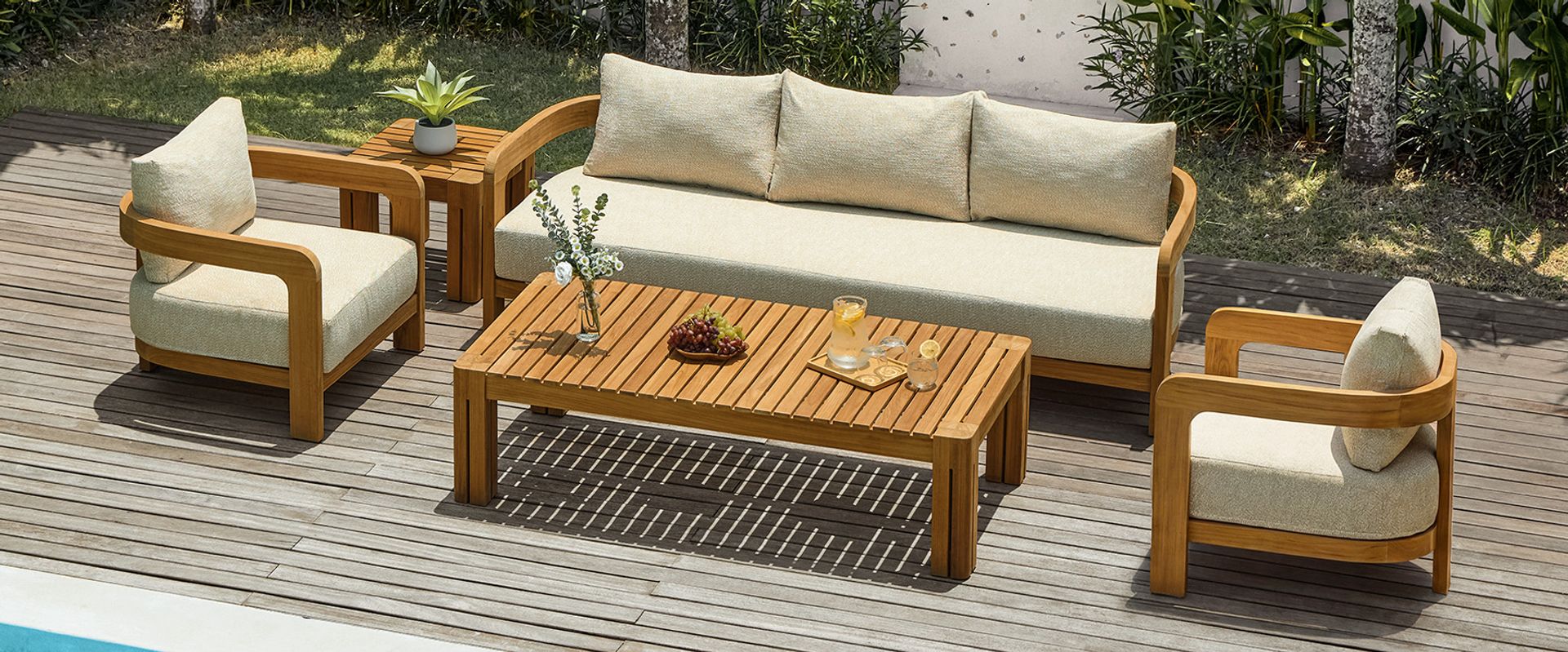 Teak Outdoor Sofa 