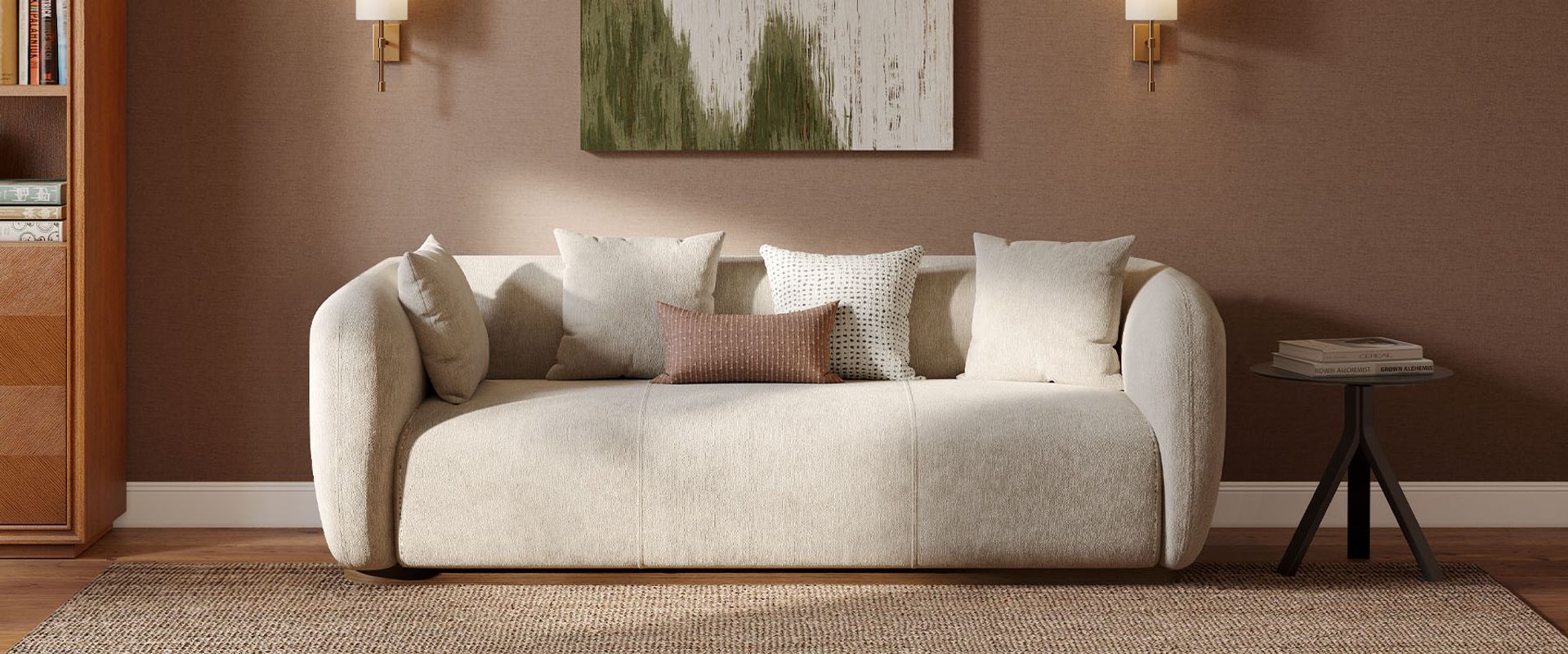 plush loveseat Sofa
